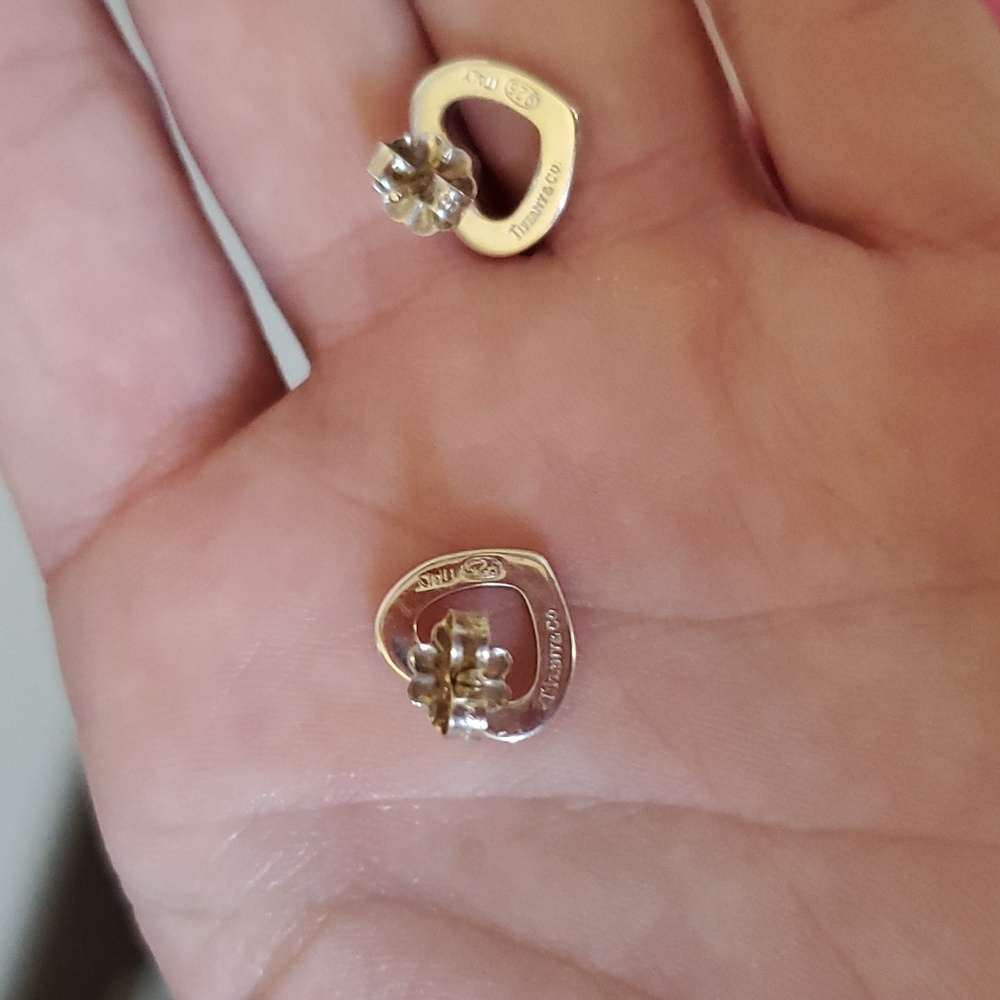 Tiffany and co heart earrings rare!!